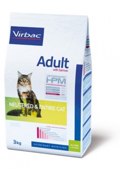 ADULT NEUTERED & ENTIRE CAT C/ SALMON 1,5 KG HPM