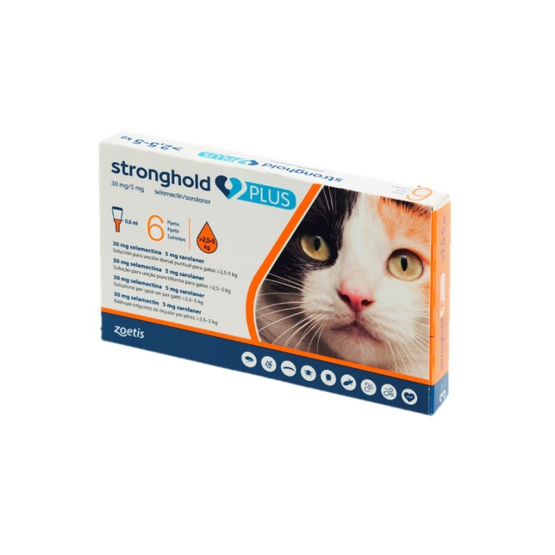 STRONGHOLD PLUS 6 PIP. GATOS 2,5-5KG - NUZOA - Crecemos para estar más