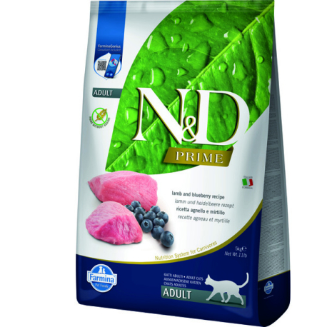 ND CAT PRIME ADULT CORDERO  ARANDANO 5KG