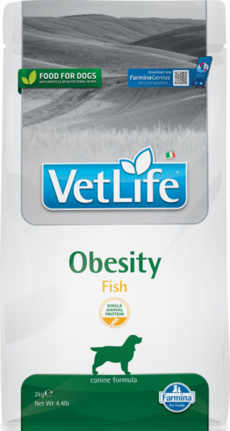 VETLIFE DOG OBESITY FISH 2KG