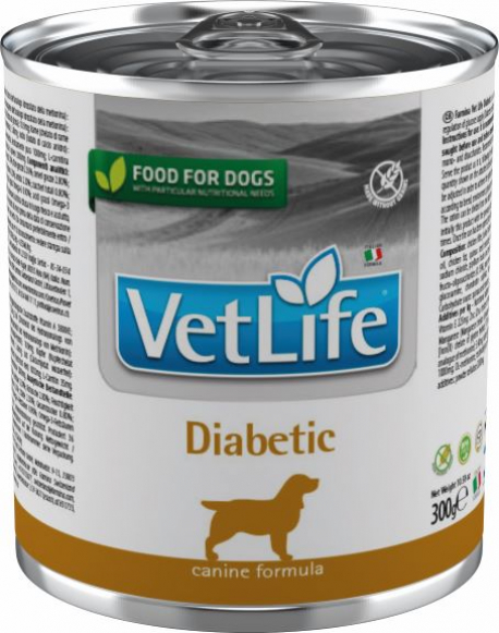 VETLIFE DOG DIABETIC 6X300G 
