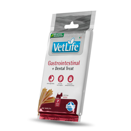 VETLIFE DOG TREAT GASTROINTESTINAL MINI 60G