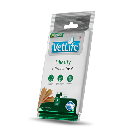 VETLIFE DOG TREAT OBESITY ADULT MINI 60G