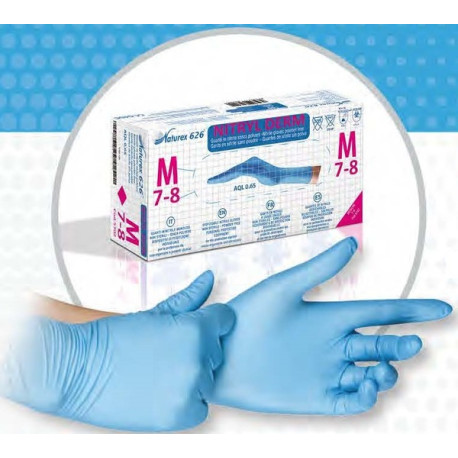 GUANTES NITRILO NATUREX 626 NITRYL DERM M 100UD