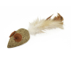 CATNIP MOUSE WITH FEATHER 5cm M.O.Q 3 uds