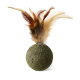 CATNIP BALL WITH FEATHER MOQ 3pcs
