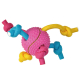 TENNIS DE GOMA CON CUERDA TRICOLOR dia 6cm UMV 3uds.