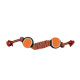 NUDO CON 2 PELOTAS DE TENNIS BICOLOR 38cm-230gr UMV 3uds
